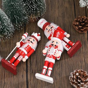 En stock : Ensemble de 3 <span class=keywords><strong>Casse</strong></span>-Noisettes Soldats <span class=keywords><strong>Roi</strong></span> en bois blanc et rouge de 15 cm pour la décoration de Noël - Product Image 4