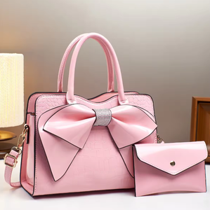 Bolso de mujer de moda, muy vendido, bolso de mano portátil de cuero PU, cartera grande, bolso tote con diseño de lazo - Product Image 1