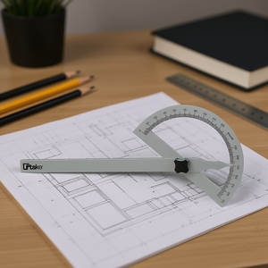Ttake Protractor 180 Degree Angle <b>Measuring</b> <b>Tool</b> For Drawing And Drafting - Product Image 3