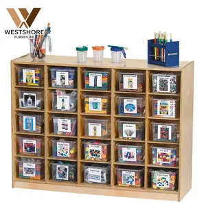 Kids Toy Storage Organizer mit Kinderspiel zeug regal und Multi Toy Bins Holz Kindergarten möbel Aufbewahrung sbox Schrank Sets