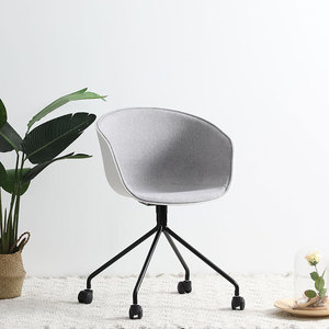 Venta al por mayor Nordic Office Desk Chair Muebles Oficina Tina Blanco Ocio Plástico Moderno Giratorio Sillas Con <span class=keywords><strong>Ruedas</strong></span> - Product Image 6