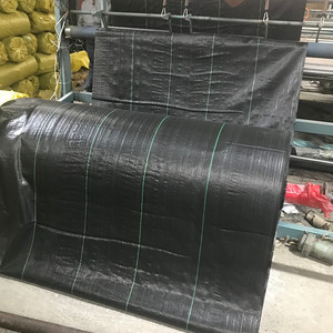 PP Woven Agriculture Plastic Agricultural Ground Cover Greenhouse Black PP Woven Weed Mat / PE Weed Control Fabric Mat