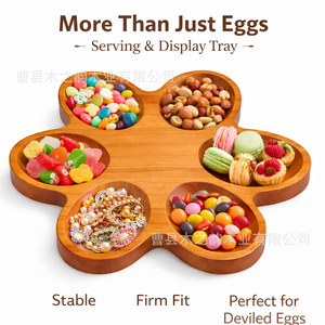 Flower Shaped <b>Picnic</b> Tray <b>Portable</b> Fruit Snack Platter For Outdoor Camping Home Use - Product Image 4