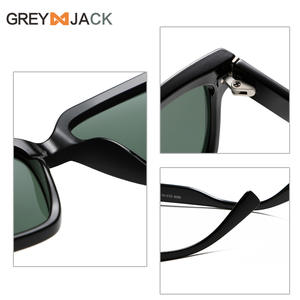 Gafas de Sol Cuadradas Extra Grandes Unisex, Montura Negra de PC, Lentes TAC con Protección UV400 Tipo 3, Estilo Urbano - Product Image 3