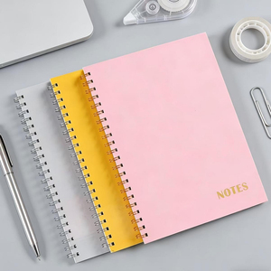 <span class=keywords><strong>Quaderni</strong></span> <span class=keywords><strong>a</strong></span> Spirale per Studenti con Copertina in Carta Formato A4, Copertina Rigida, Rosa, Giallo, Grigio, 100 Pagine - Product Image 1