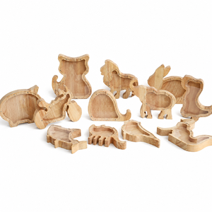 Hucha de madera con forma de animal personalizada con logo, caja de monedas de acrílico transparente con letras - Product Image 1