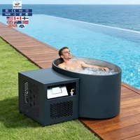 Baignoire à eau froide professionnelle en acier inoxydable pour une personne, avec pulvérisation de peinture noire, pour bain de glace