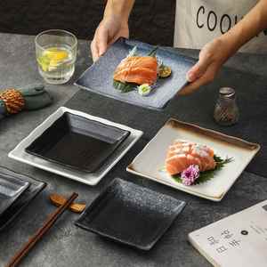 Stoneware Square Sushi Sashimi <b>Plates</b> Creative Western Steak <b>Plate</b> Hotel Restaurant Cuisine Tableware Cakes Dessert Trays - Product Image 3