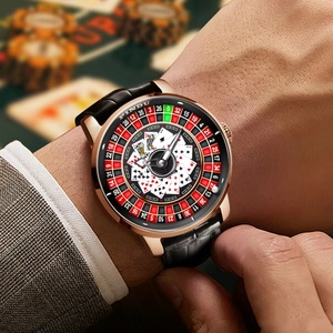 Nouvelle montre mécanique PINDU 2024 pour homme, marque de luxe haut de gamme, cadran poker, verre Hardlex, bracelet en cuir, mouvement NH35 - Product Image 2