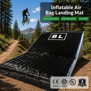 Coussin d'atterrissage gonflable commercial pour BMX, <span class=keywords><strong>VTT</strong></span>, FMX, skateboard, sports extrêmes, entraînement, CE EN4960 ASTM EN14960, respectueux de l'environnement, 500 kg - Product Image 1
