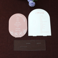 Cartes de Menu élégantes en acrylique blanc fête de mariage cartes de numéros de Table carte de lieu de célébration