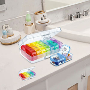 Dagelijks Gebruik Draagbare 7 Dagen Regenboog Medicine <span class=keywords><strong>Pil</strong></span> Container Plastic Mini Am Pm <span class=keywords><strong>2</strong></span> Compartiment <span class=keywords><strong>Pil</strong></span> Organizer - Product Image 6