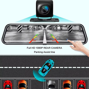 10 Inch Touch Screen Car Mirror Camera 4k Wifi Gps Dash Cam Doble Camara Mirror Car Dvr Dual Lens Front and Rear 4k <strong>Dashcam</strong> - Product Image 5