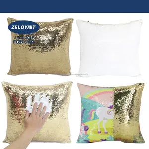 Premium Sublimation Mermaid Sequin Pillow Case And Luxurious 100% Polyester Velvet Cushion Cover For Comfortable Home Decor