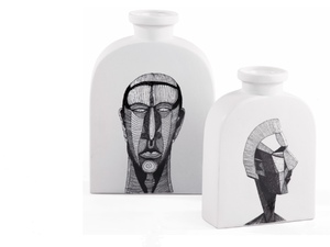<span class=keywords><strong>Vaso</strong></span> da fiori moderno <span class=keywords><strong>in</strong></span> ceramica bianca con <span class=keywords><strong>testa</strong></span> di ritratto <span class=keywords><strong>in</strong></span> argento dorato di lusso nordico moderno - Product Image 3
