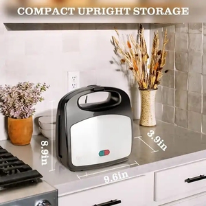 Electrodomésticos de cocina, 2 rebanadas, tamaño <span class=keywords><strong>grande</strong></span> y profundo, barato, 2 rebanadas, placa fija, <span class=keywords><strong>tostadora</strong></span> de sándwich de acero inoxidable, sandwichera - Product Image 6