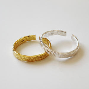 Ювелирные изделия кольца с регулируемыми геометрическими 18 карат позолоченными 925 стерлингового серебра неправильной формы кольца для мужчин и женщин - Product Image 3