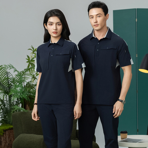 Kaus bengkel musim panas pria, lengan pendek cepat kering pakaian kerja - Product Image 5