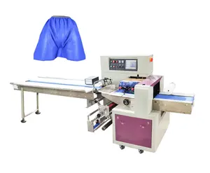 Voll automatische Schuh abdeckungen Verpackungs maschine Schutz kleidung Flow Wrap Machine