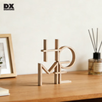 Décoration en bois 3D avec inscription « HOME », panneau de table moderne et minimaliste pour salon et entrée