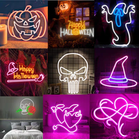 Enseignes néon FOCON personnalisées en acrylique noir, boîtes lumineuses publicitaires décoratives – Longue durée de vie, économie d'énergie