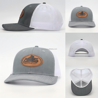 Gorra de Béisbol Deportiva de Cuero y Algodón de 6 Paneles Personalizada de Alta Calidad para Hombre, Gorra Trucker Richardson 112 Estructurada con Malla, Estilo Moderno
