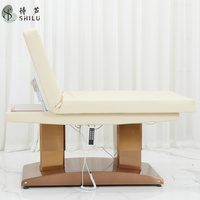 Nouveau fauteuil d'examen médical esthétique électrique professionnel à 4 moteurs, pliable et portable, table de beauté pour soins du visage et extensions de cils