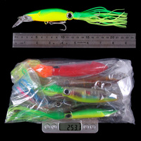 Tolure Offre Spéciale 14CM 40G lèvre courte en plastique dur appâts de pêche calmar longue jupe pêche à la traîne leurre