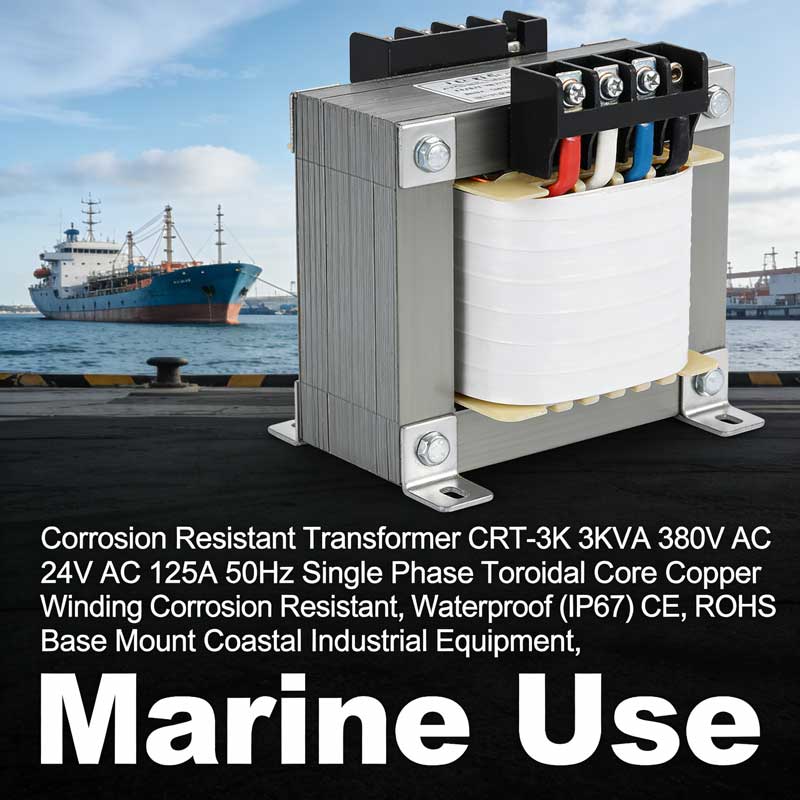 Transformateur résistant à la corrosion CRT-3k 3kVA 380V 24V 50Hz CE
