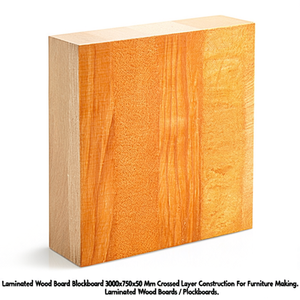Fami <b>Laminated</b> Wood Board Blockboard 3000x750x50 Mm Crossed Layer Construction For Furniture Making - Product Image 3