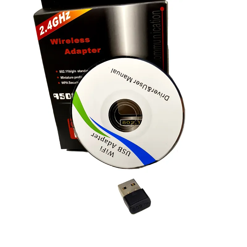 Kabelloser Adapter WPA Sicherheitsverbindungs-Netzwerkkarte 450 Mbps Mini-USB-WLAN-Adapter