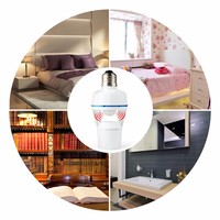 Portalámparas Inalámbrico con Sensor de 6 Metros de Distancia, Base de Lámpara E27 de Tipo Rosca