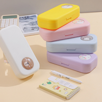Boîte à crayons multifonctionnelle de qualité supérieure pour élèves du primaire, boîte à crayons mignonne pour enfants avec colle crème DIY