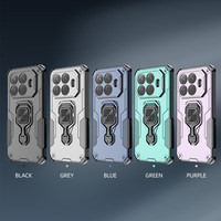 Étui de téléphone de luxe tendance avec anneau durable à 360 degrés pour Xiaomi 15T Pro OnePlus 15, protection robuste, armure antichoc