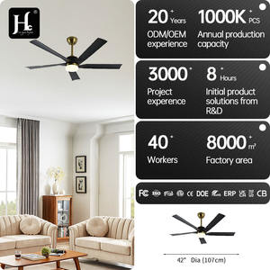 Modern 52-Inch <b>LED</b> <b>Ceiling</b> <b>Fan</b> with Inverter DC Remote Control 3 Blades ABS Lamp Body Electric DC Motor for Bedrooms - Product Image 5