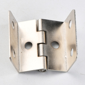 Furniture Hinge 30mm Silver Iron Surface Mount 6-Hole Right Angle For <b>Storage</b> And Closet - Product Image 1