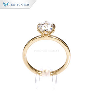 Bague de fiançailles Tianyu Fine Jewelry en moissanite, coupe jubilé, diamant de 7 mm, or massif 14 carats 18 carats, alliances pour cadeaux - Product Image 2