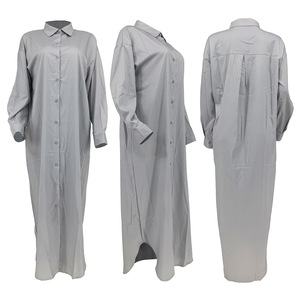 Matériau respirant couleur unie longues robes femmes Maxi décontracté été longue robe pour femmes <span class=keywords><strong>Style</strong></span> décontracté - Product Image 6