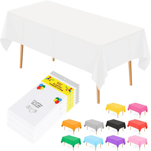 Dùng Một Lần Tùy Chỉnh Hiện Đại Đồng Bằng Nhựa Peva Dày Lớn Oilproof Khăn Trải Bàn 137*274Cm Màu Rắn Đảng Trang Trí - Product Image 1