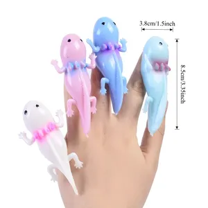 4 piezas de juguetes antiestrés elásticos de EVA con forma de axolote, juguetes sensoriales para niños y adultos, regalos para fiestas, TDAH, autismo, ansiedad - Product Image 2