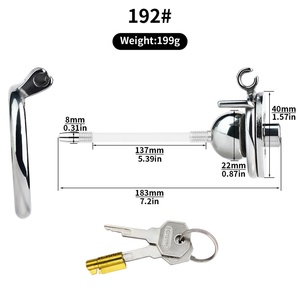 Dispositivo de Castidad Masculino FRRK de Acero Inoxidable 304 con Catéter Uretral, Candado de Metal Plano para Pene, Jaulas de Castidad, Juguetes Sexuales para Hombres - Product Image 6
