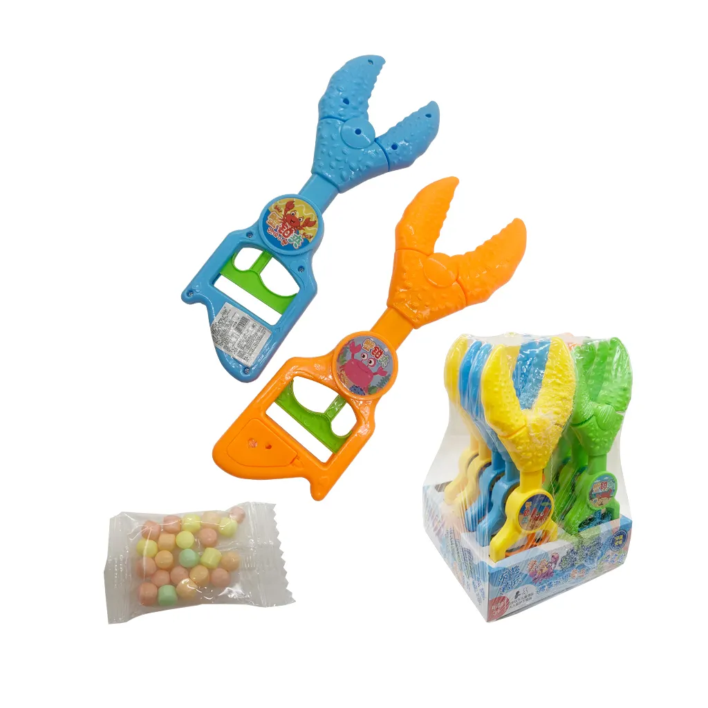 Jouet éducatif drôle de haute qualité grabber crabe main jouet de bonbons en plastique avec des bonbons durs pour les enfants