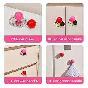 Elevador de tapa de inodoro que no ensucia las manos, elevador de asiento de inodoro, elevador de tapa de inodoro con diseño de dibujos animados, mango antisuciedad - Product Image 4