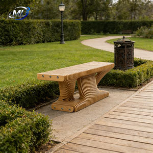 Banc en bois massif au design paramétrique pour centres commerciaux, parcs, hôtels, écoles, hôpitaux - Mobilier d'extérieur moderne - Product Image 6
