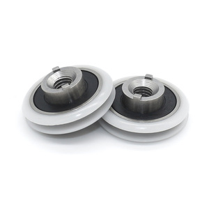 S608RS U-Shaped Pulley Bearing with <b>Rubber</b>-Coated Roller and Plastic Wheel M6*26.8*10.6mm Inner <b>Ring</b> Protruding Threads - Product Image 5