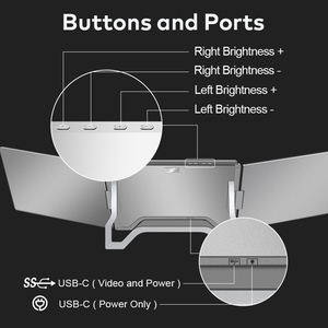 จอภาพพกพาแบบสามจอขนาด 14 นิ้ว สำหรับแล็ปท็อป เชื่อมต่อผ่าน USB ราคาพิเศษ - Product Image 5