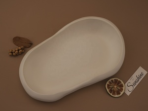 Bandeja de paleta ovalada Irregular CARATTE, molde de silicona de hormigón, plato de almacenamiento de joyería, molde de resina epoxi para cemento <span class=keywords><strong>Jesmonite</strong></span> - Product Image 6