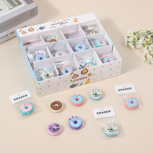 Gomme à effacer en forme de beignet de dessin animé, fournitures scolaires en gros, ensemble de papeterie pour étudiants, gomme promotionnelle DIY, marque Jiayu - Product Image 3