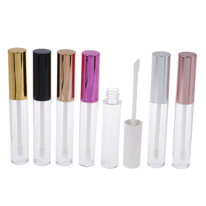 Tube de gloss à lèvres rond 5 ml, grand applicateur, tube de gloss à lèvres personnalisé à presser avec logo, gloss à lèvres, tubes vides pour les vendeurs de gloss à lèvres - Product Image 3