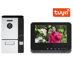 <span class=keywords><strong>2</strong></span> cables último Tuya D220 + M06 7 "pulgadas aplicación móvil Control último modelo botón táctil pantalla Smartphone Video intercomunicador para Villa - Product Image 1